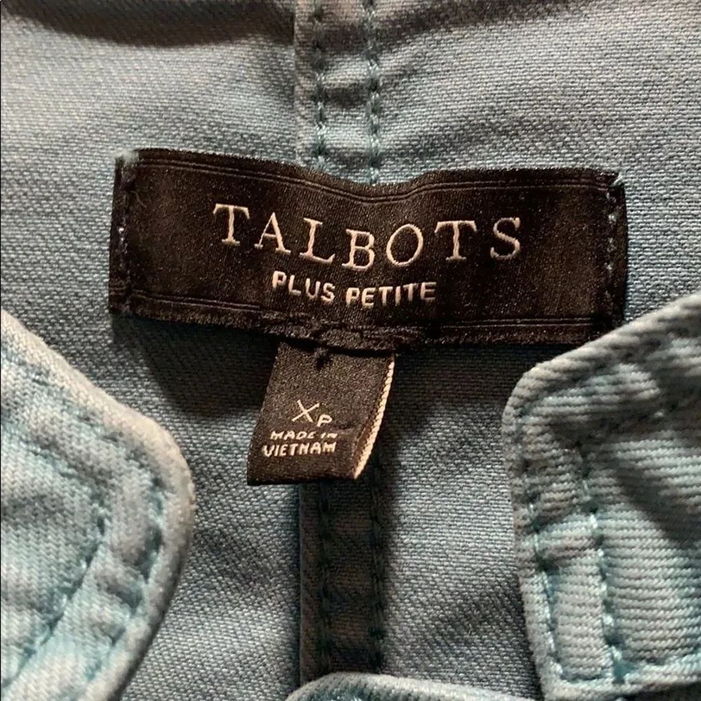 Talbots Band Collar Military Style Jacket - Picture 4 of 6